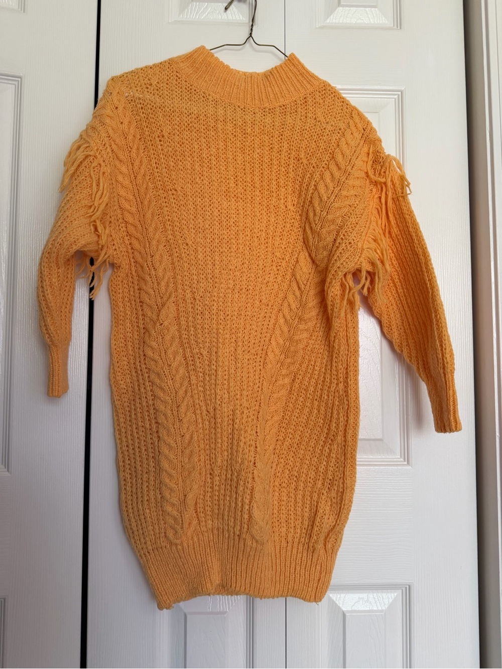 Orange Cable-Knit Women's Sweater
